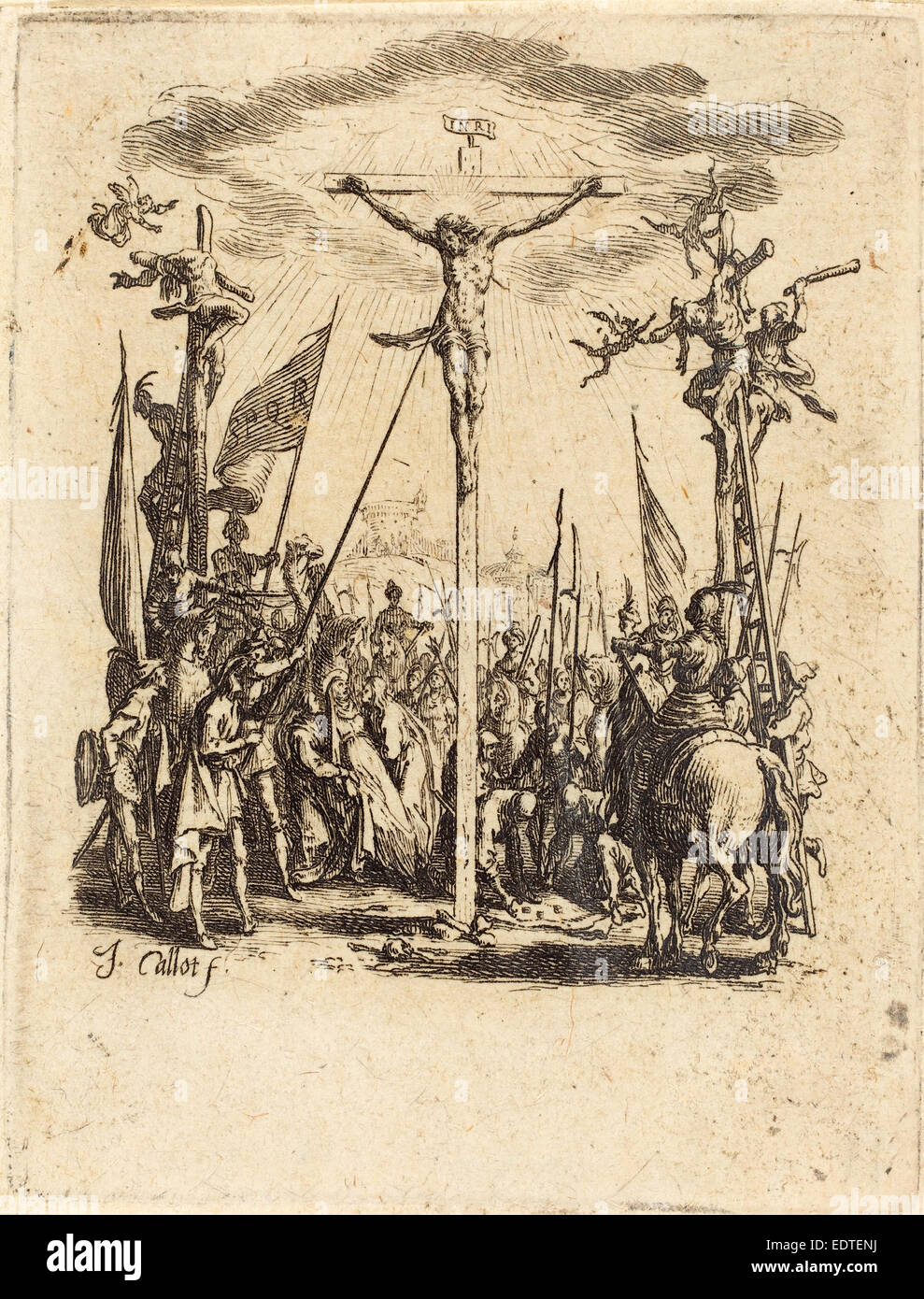 Jacques Callot (French, 1592 - 1635), The Crucifixion, c. 1624-1625, etching