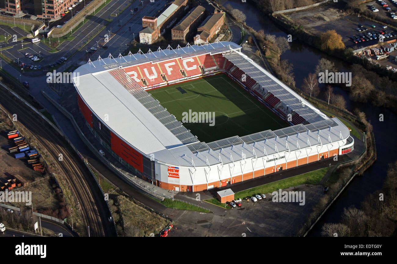 aerial view of AESSEAL New York Stadium, Rotherham United's football
