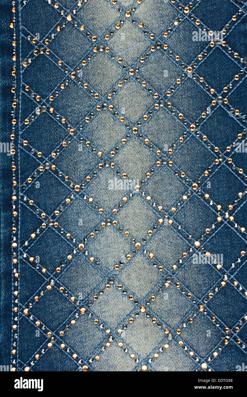 blue jeans with rhinestones