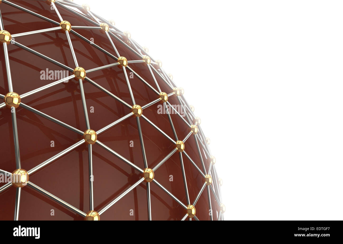 Abstract sphere of connecting the dots with lines Stock Photo - Alamy