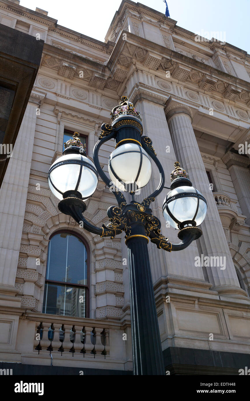 Lanterns of Victoria State Parliament House in Melbourne,Australia Stock Photo