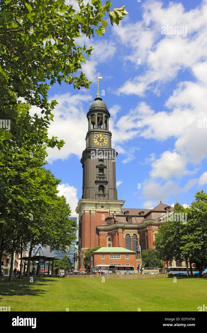 Deutschland, Hansestadt Hamburg, Michaeliskirche, Michl,Germany, Hanseatic City Hamburg, St. Michael s Church, north, northern, Stock Photo