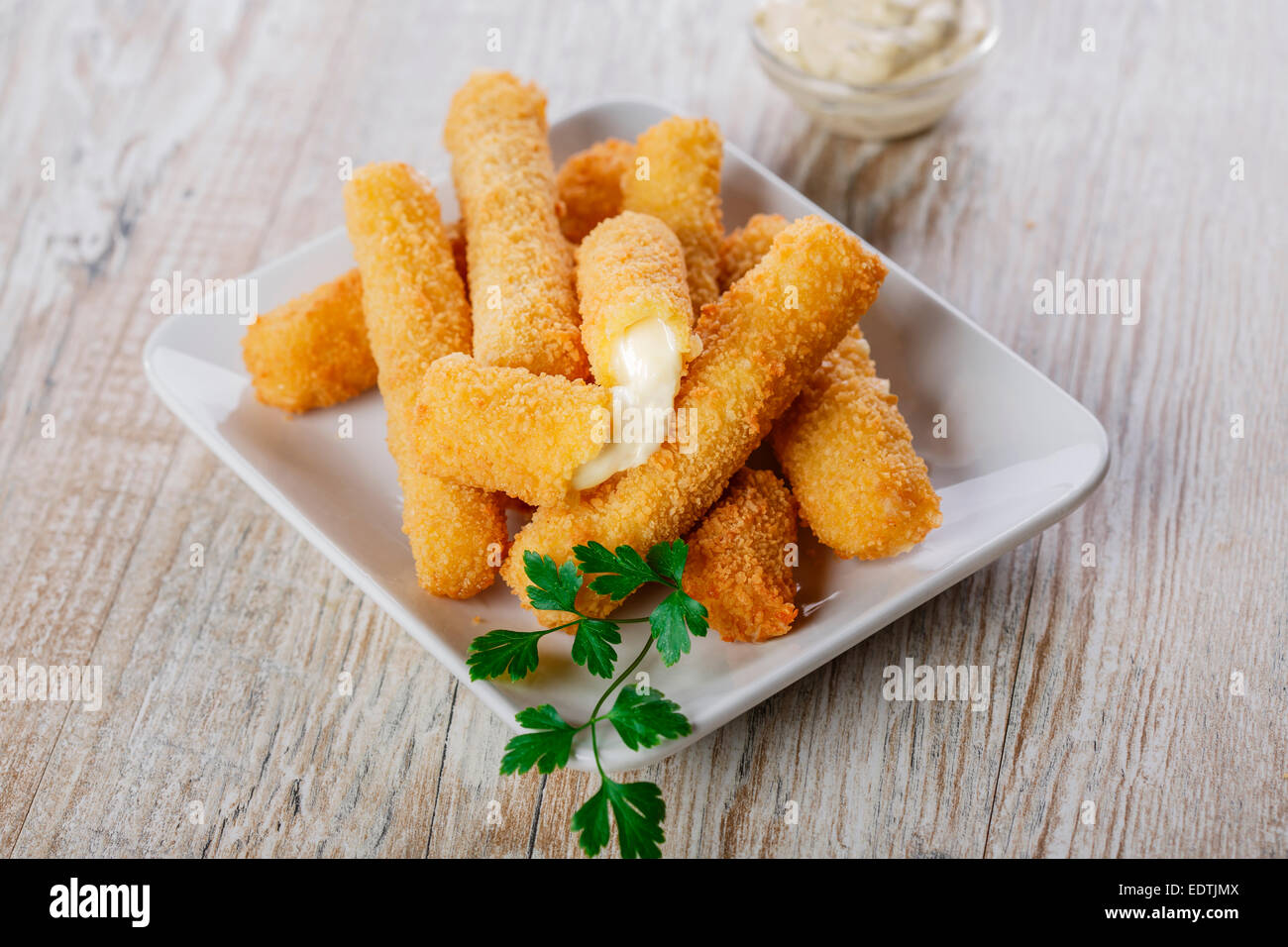 fried cheese sticks breaded Stock Photo Alamy