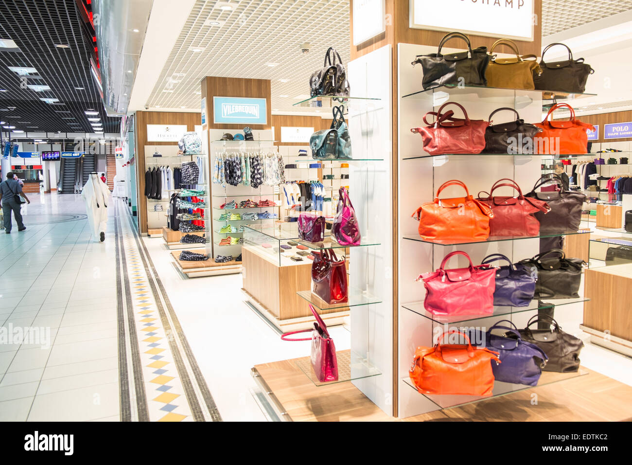 Duty Free shopping,handbags, and luxury goods for sale at departure lounge,  Bahrain International Airport, Bahrain, Middle East Stock Photo - Alamy