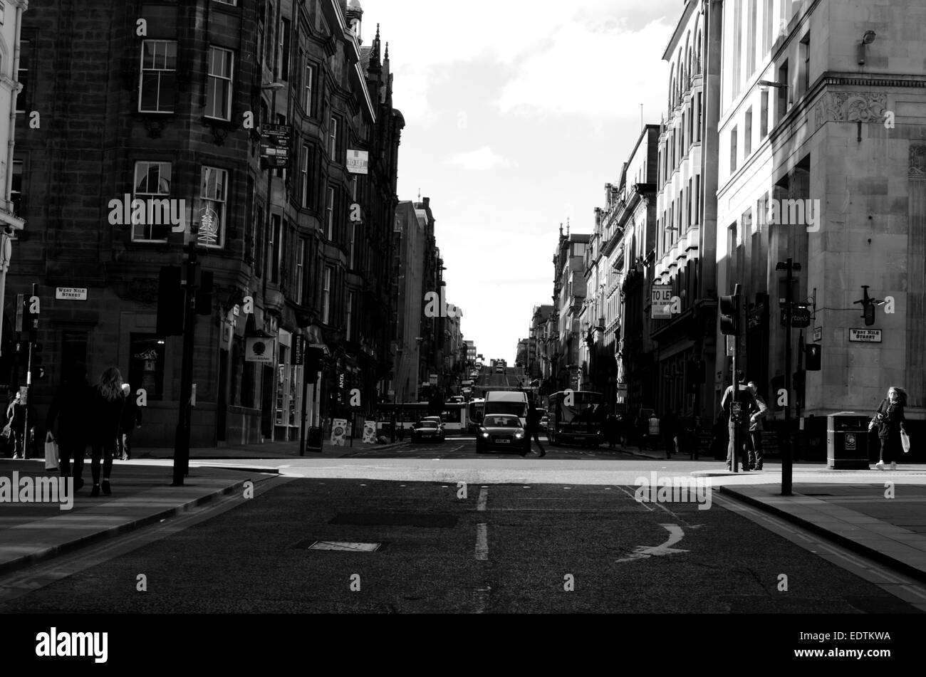 Photo Ancienne De Glasgow, Écosse, Vers 1930 - Vue Aérienne Historique Des Rues Nile Et Bath