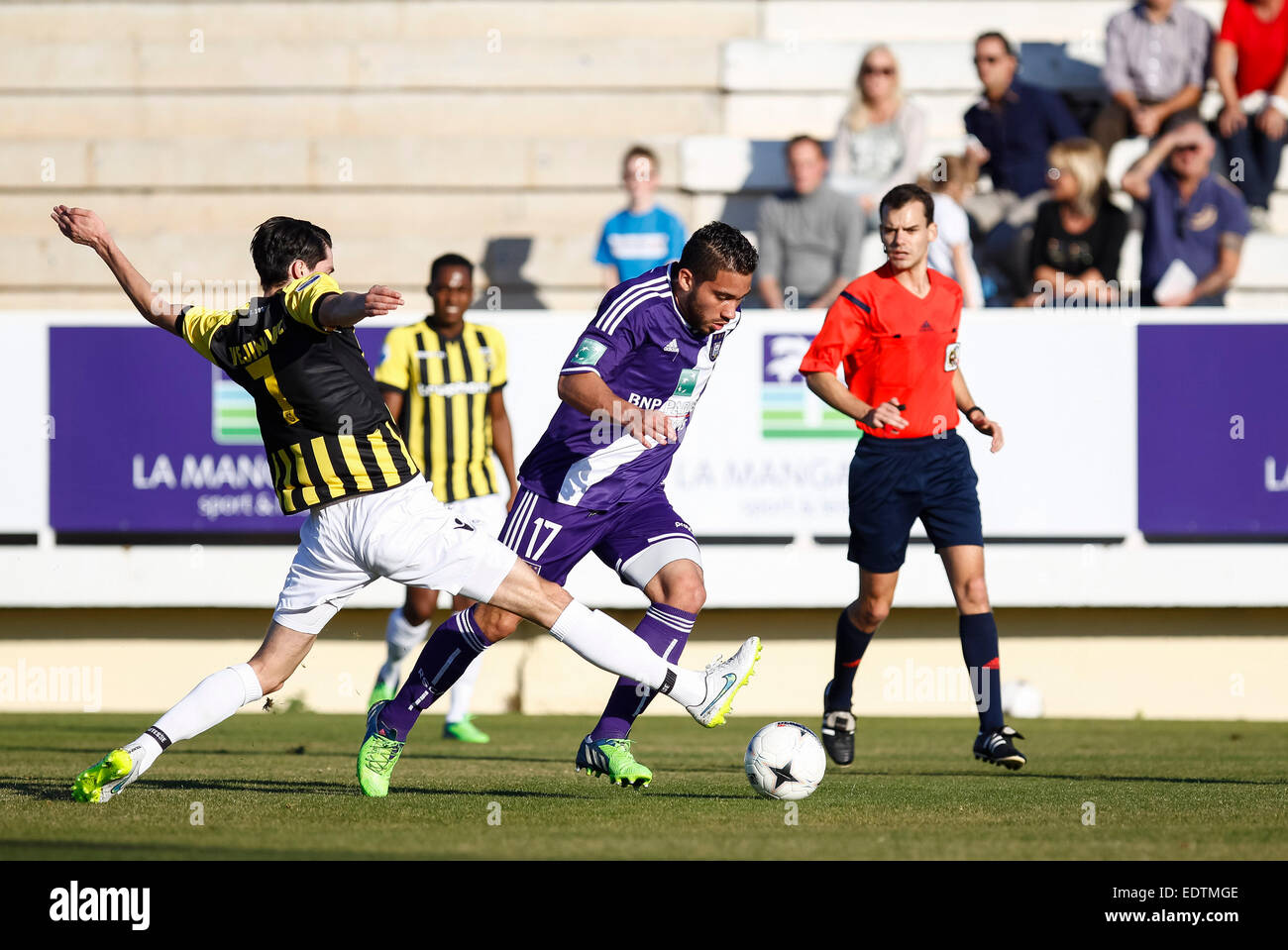 La Manga Club, Catagena, Spain. 9th January 2015.  Football match RSC Anderlecht vs SBV Vitesse © ABEL F. ROS / Alamy Live News Stock Photo