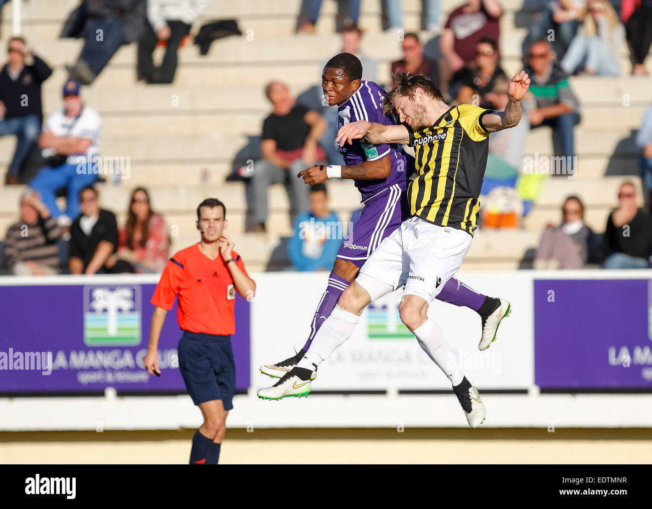 La Manga Club, Catagena, Spain. 9th January 2015.  Football match RSC Anderlecht vs SBV Vitesse © ABEL F. ROS / Alamy Live News Stock Photo