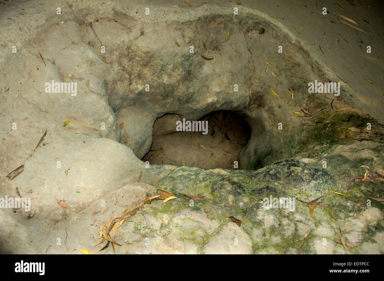 Cu Chi Tunnels, tunnel entrance Stock Photo Alamy