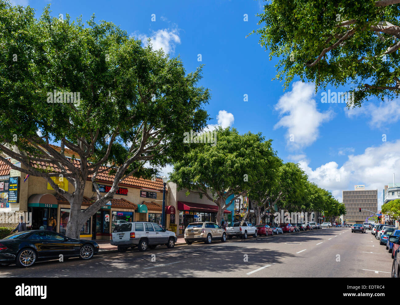 5th Avenue in the Hillcrest district of San Diego, California, USA Stock Photo