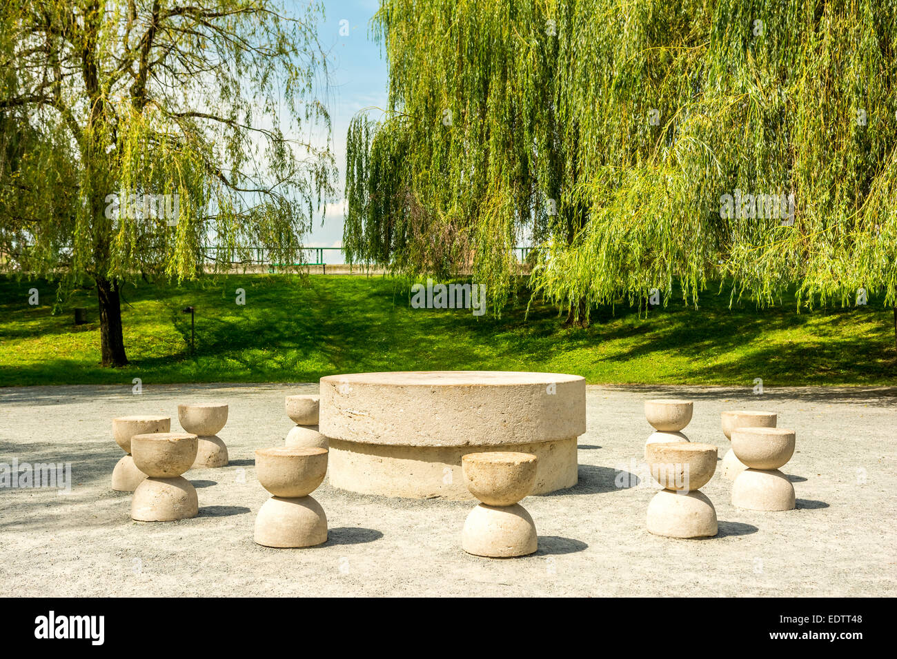 The Table Of Silence Is A Stone Sculpture Made By Constantin Brancusi in  1938 In Targu Jiu, Romania Stock Photo - Alamy