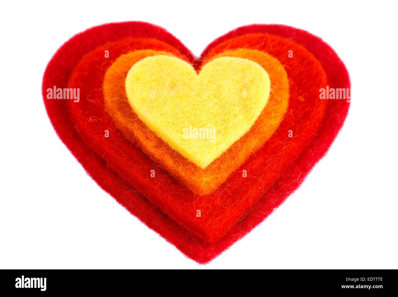 Colorful hearts isolated on white background Stock Photo - Alamy