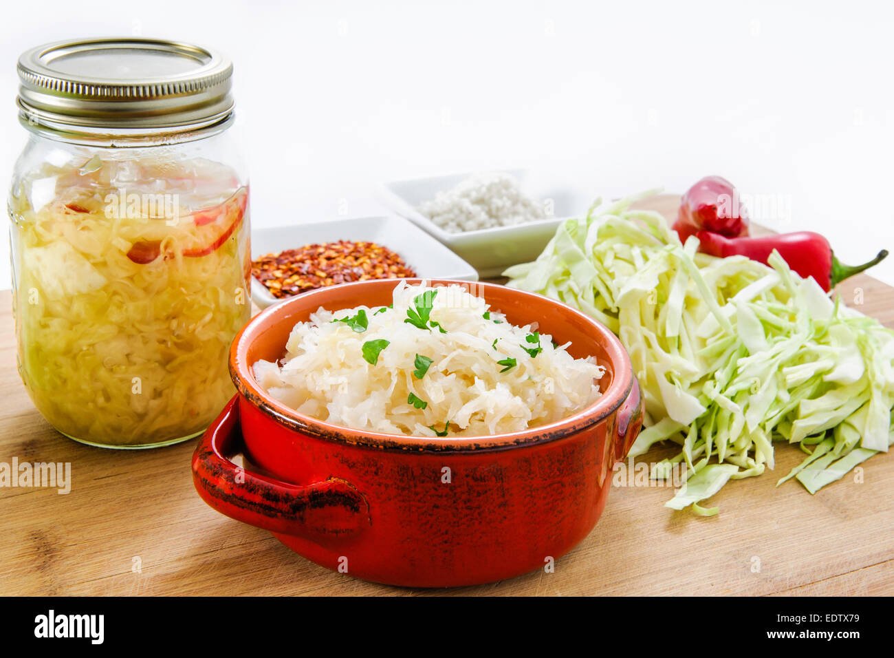 Homemade fermented cabbage sauerkraut hi-res stock photography and ...
