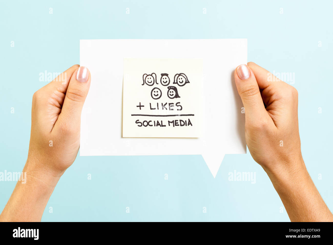 Social media formula on speech bubble Stock Photo Alamy