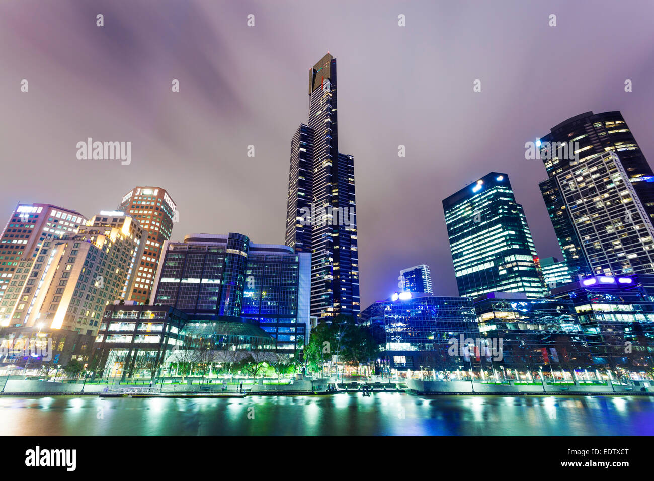 Skyscrapers in Southbank precinct of Melbourne, Australia Stock Photo