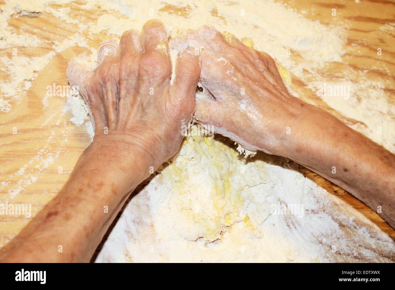 cooking fresh homemade pasta with egg and flour Stock Photo - Alamy