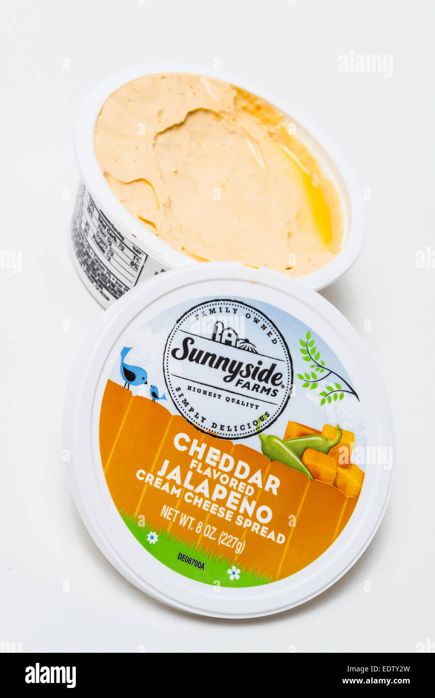 Sunnyside Farms Jalapeno Cheddar cream cheese spread Stock Photo Alamy