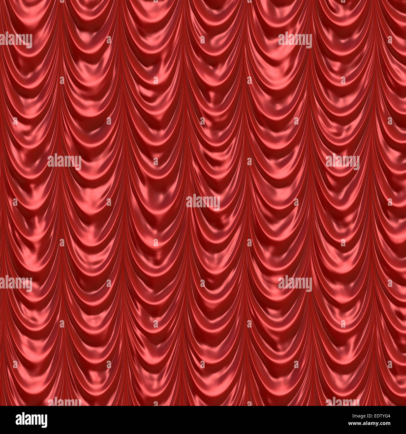 Red curtain for background Stock Photo