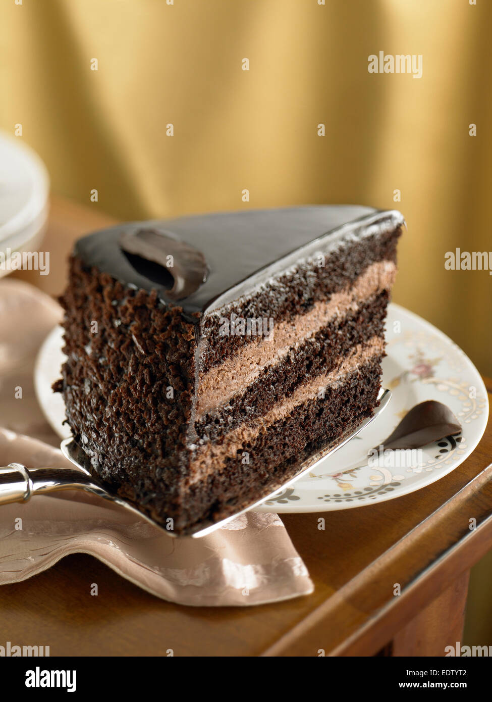 Chocolate Mousse Cake Stock Photo