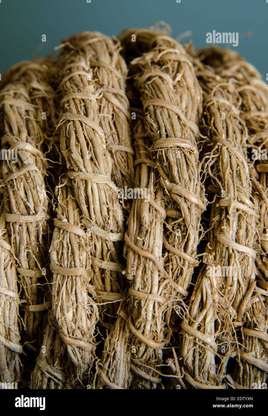 Tightly woven twine and wicker ropes form a decorative ball Stock Photo ...