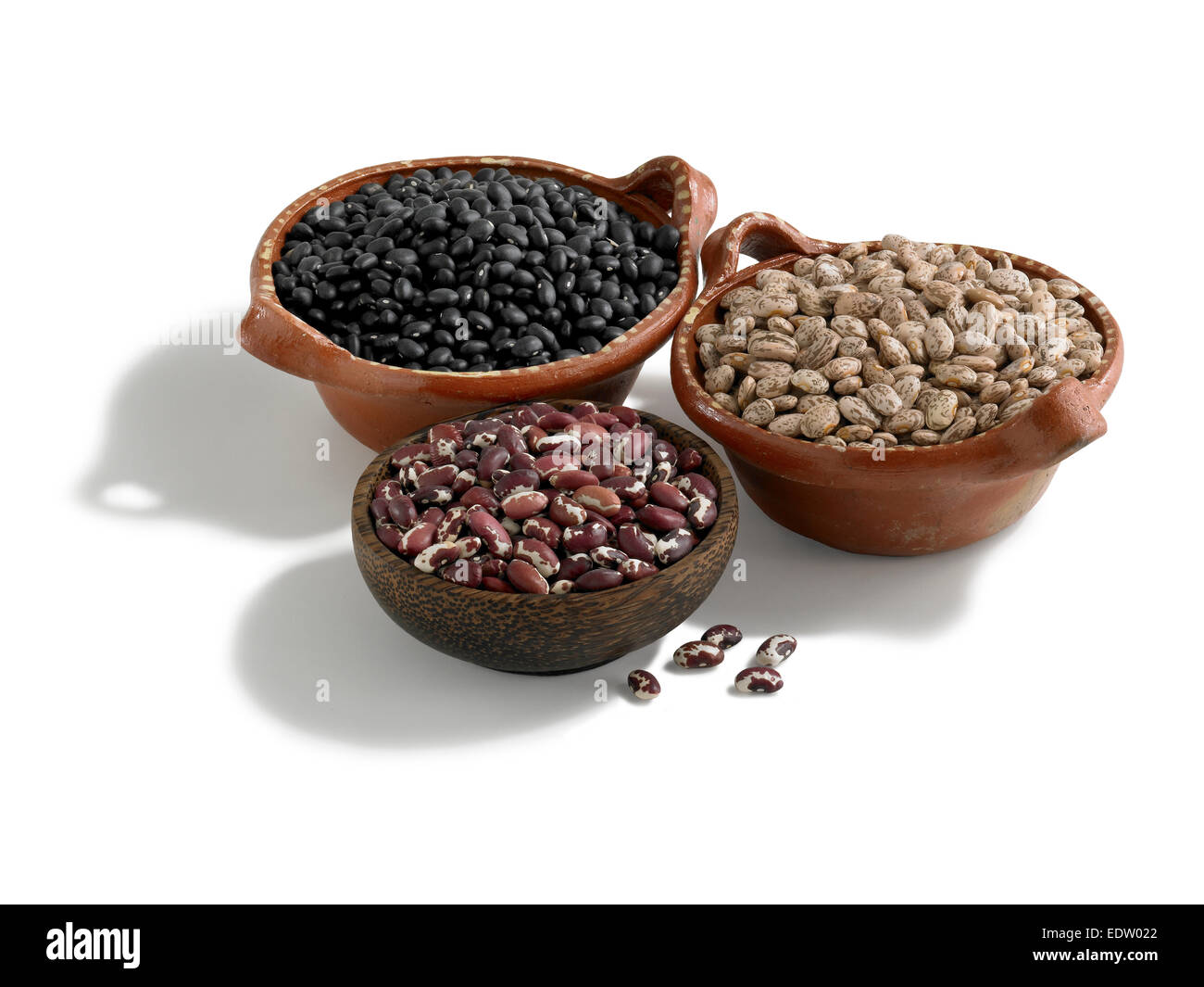 black pinto and anasazi beans Stock Photo