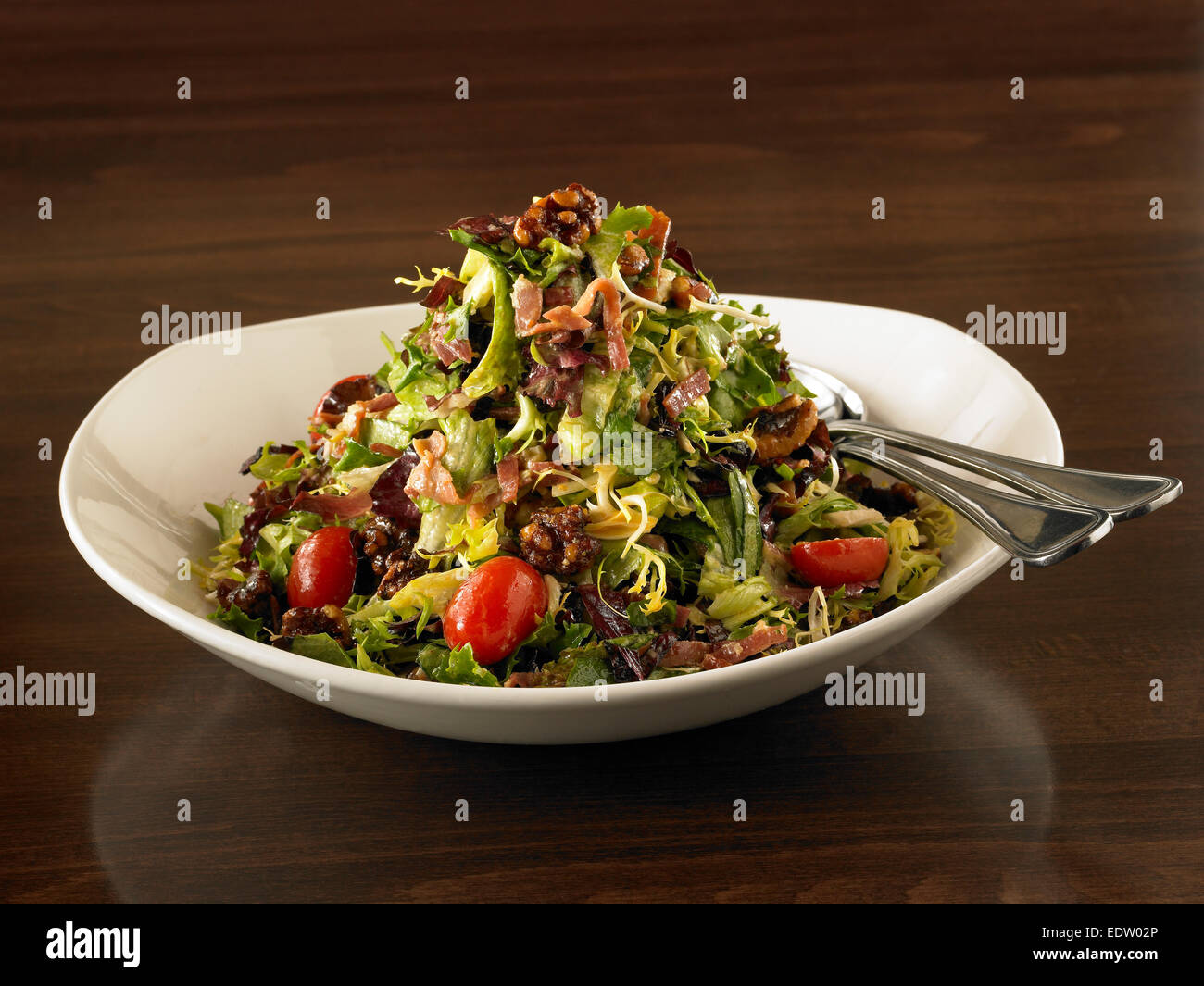 Ham and Walnut Salad Stock Photo