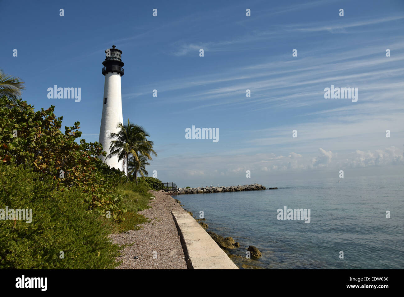 Lighthouse in Key Biscayne, Florida near Miami Stock Photo Alamy