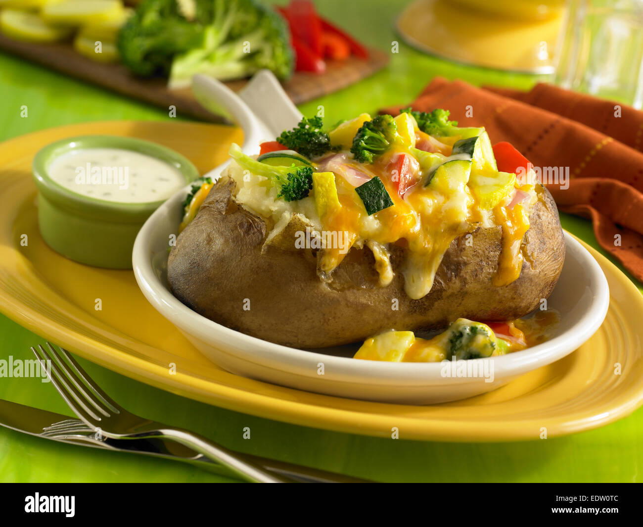 stuffed baked potato Stock Photo