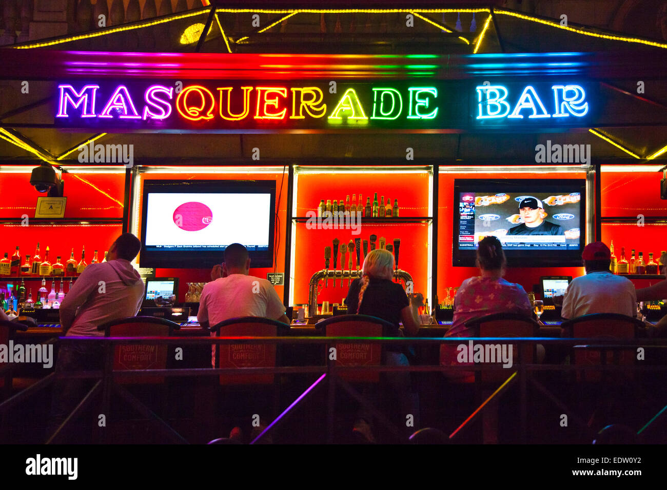 The MASQUERADE BAR inside in the RIO CASINO - LAS VEGAS, NEVADA Stock Photo