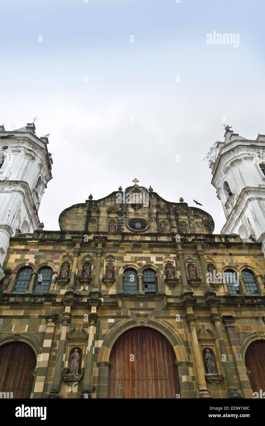 Metropolitan Cathedral on Plaza de la Independencia in Casco Viejo, Panama Stock Photo