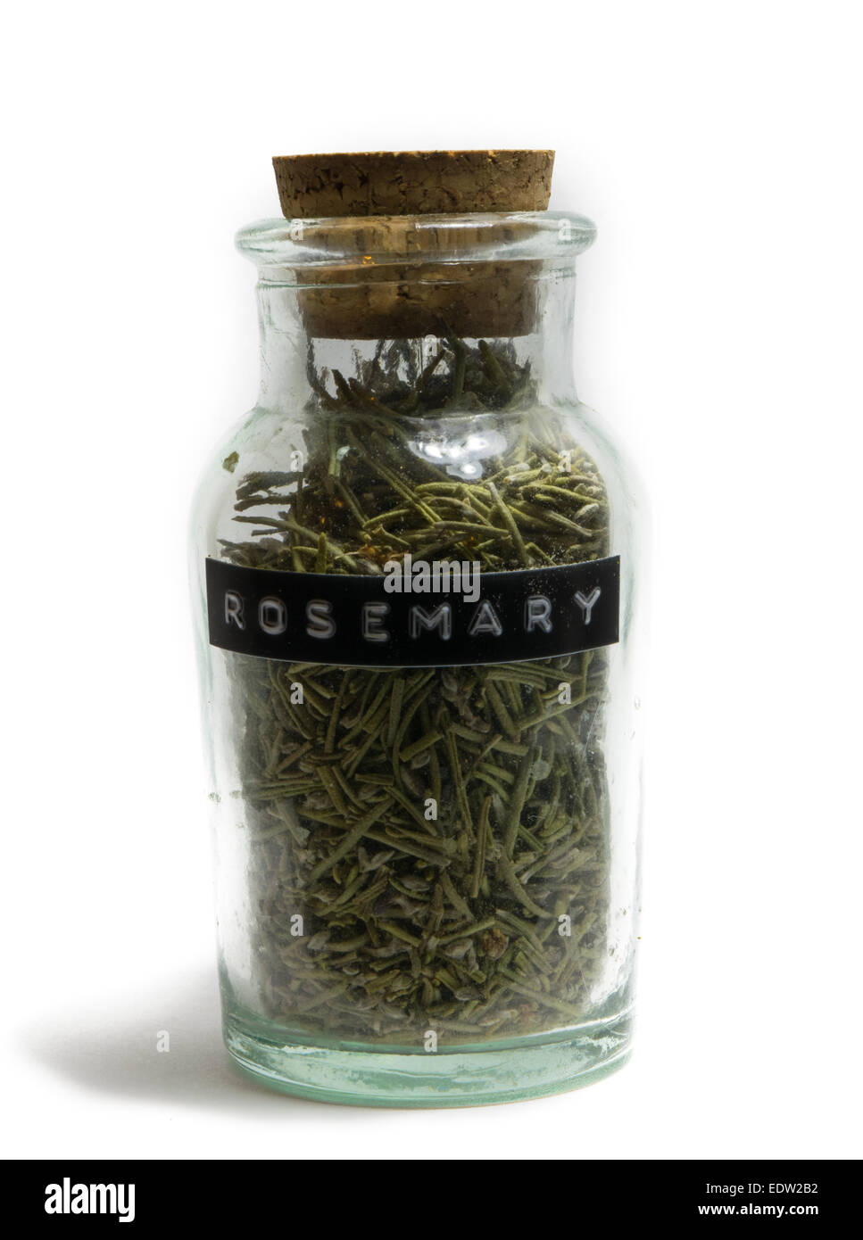 Recycled Glass Spice Jar of Rosemary Stock Photo Alamy