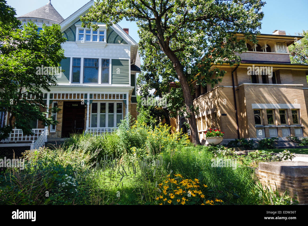Chicago Illinois South Side South Woodlawn Avenue houses homes Stock Photo 77383344 Alamy