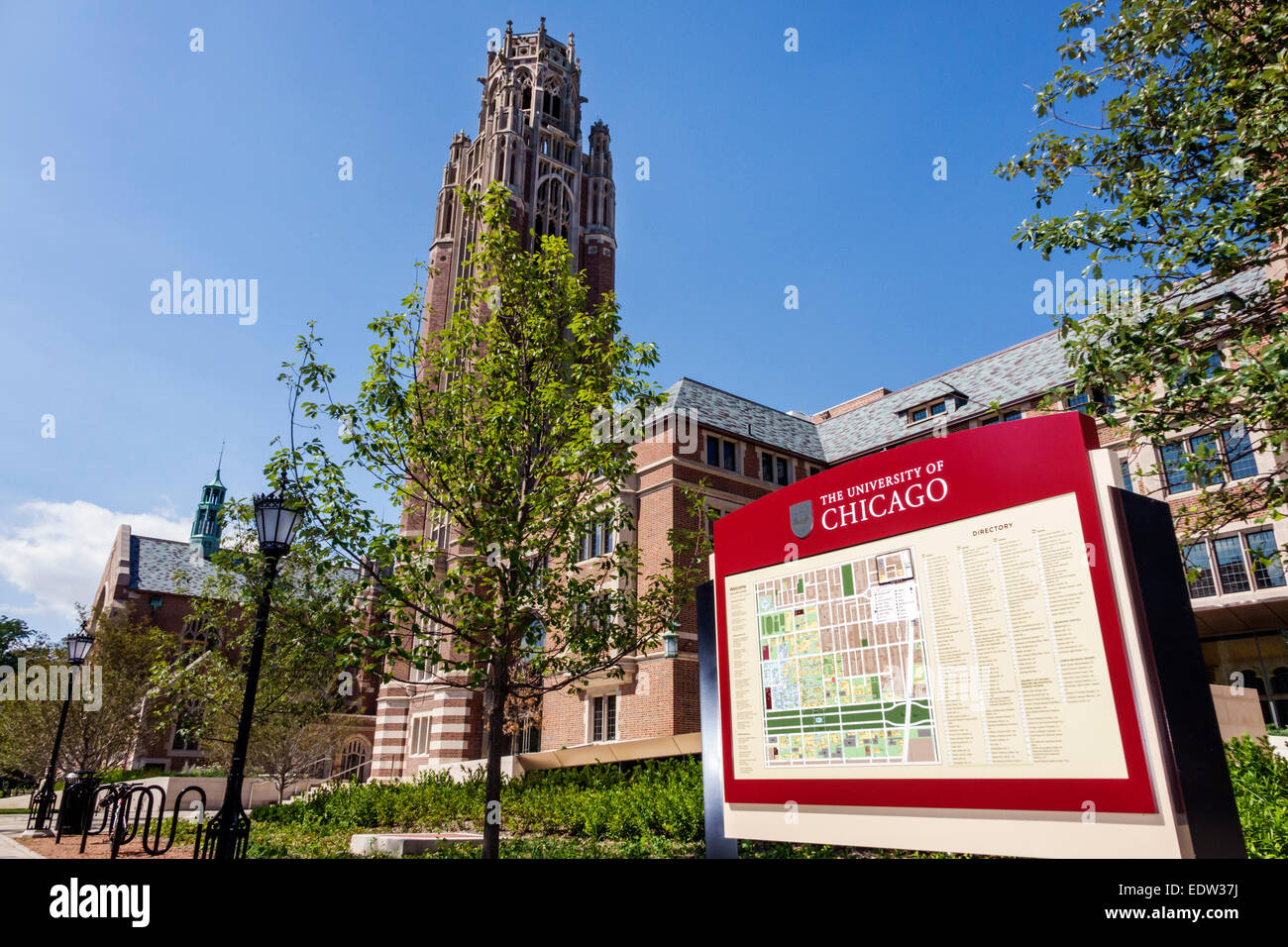 Chicago Illinois,Hyde Park,campus,University of Chicago,sign,map ...