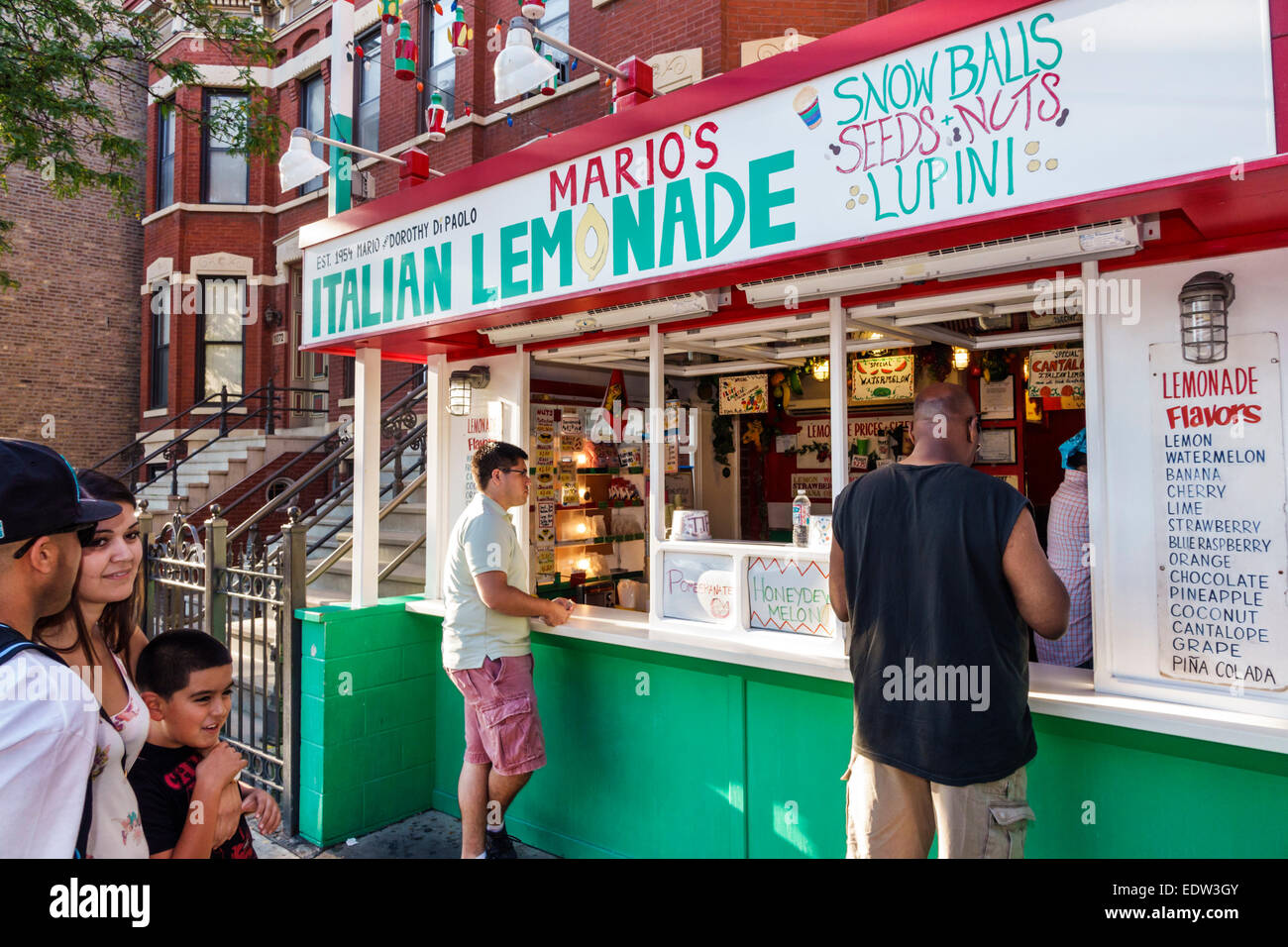 Chicago Illinois Little Italy West Taylor Street Mario's Italian Stock