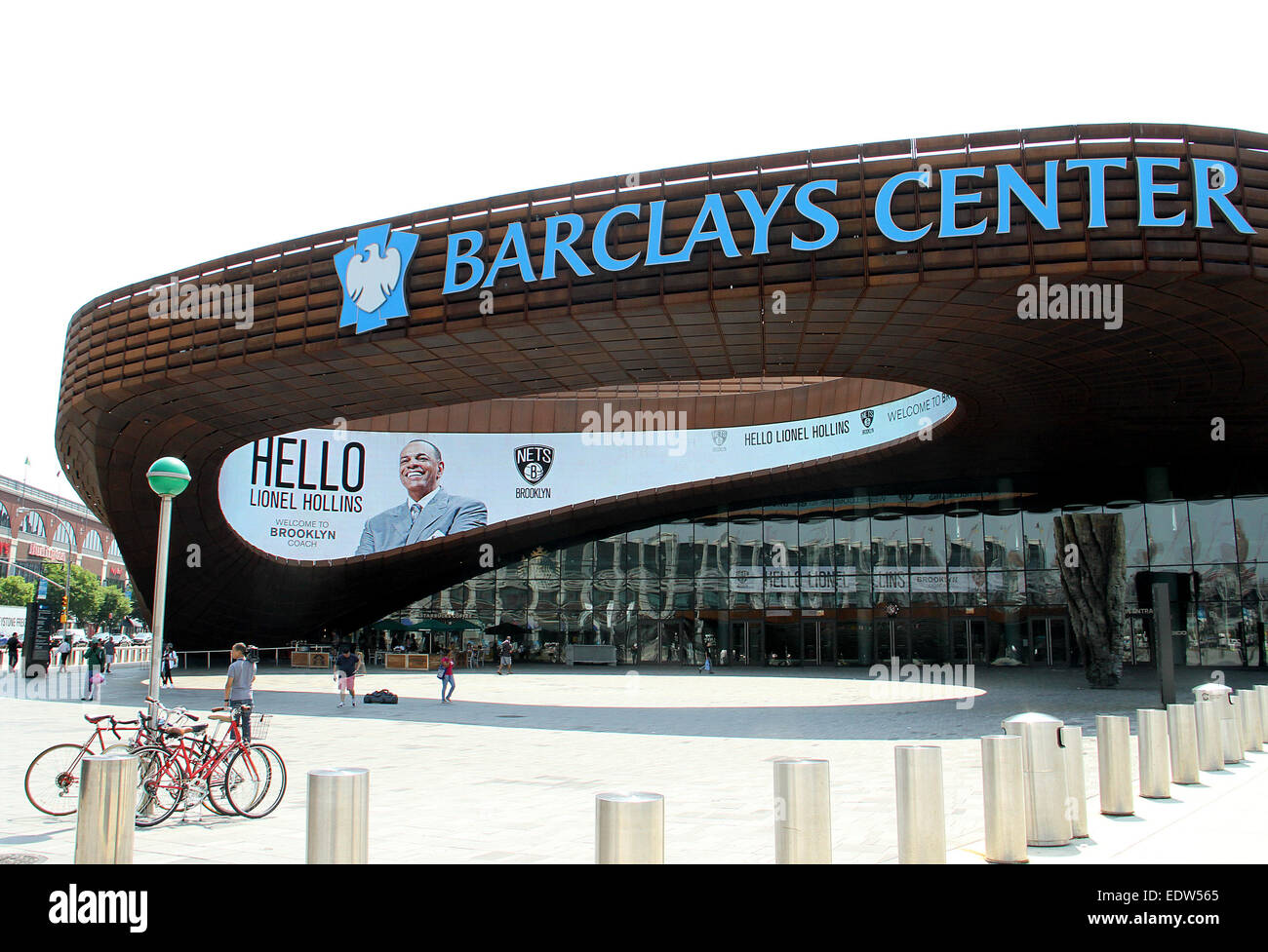 The Brooklyn Nets, introduce their new head coach Lionel Hollins, at a press conference, at the Barclays center, Brooklyn, New York.  Featuring: Atmosphere Where: New York, New York, United States When: 08 Jul 2014 Stock Photo