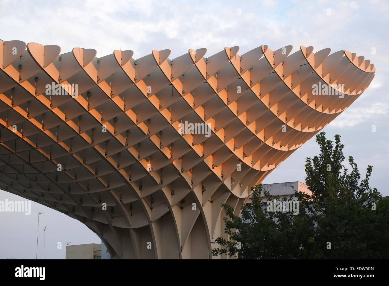 Seville Spain: The building known locally as 'the mushroom' an example of modern architecture in Seville Stock Photo