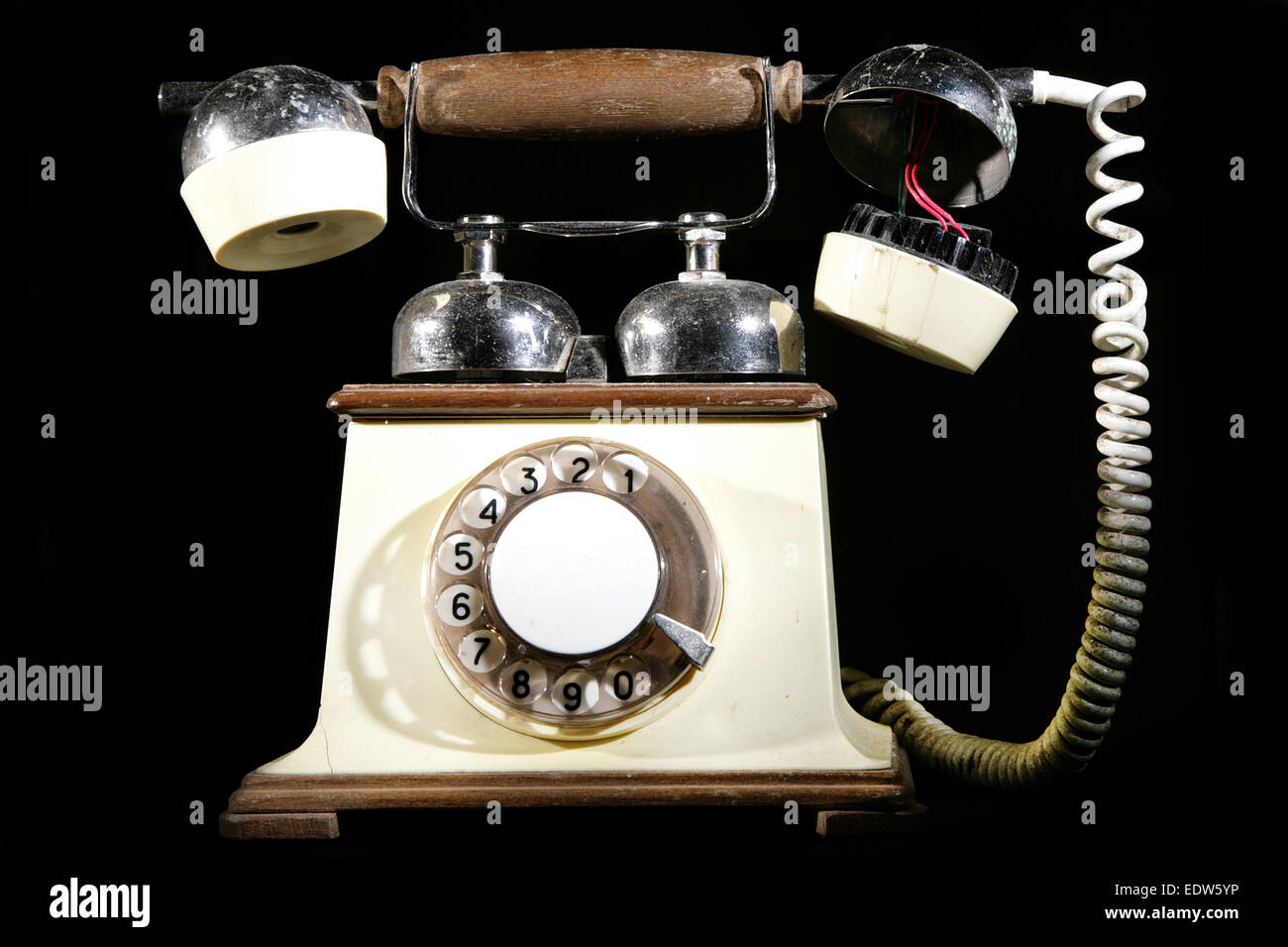 telephone broken analog vintage Stock Photo Alamy