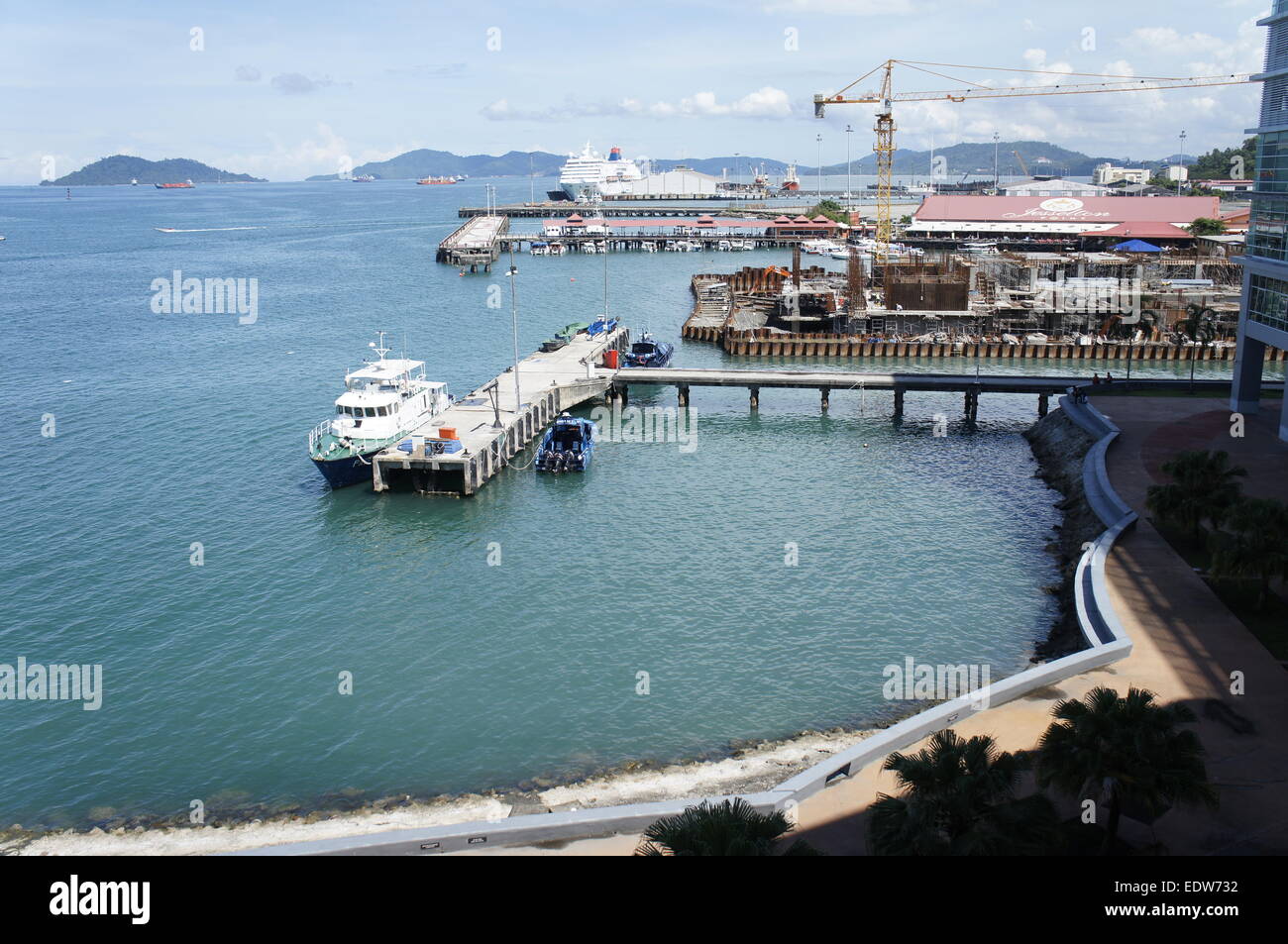 Jesselton point quay, Kota Kinabalu, Sabah Stock Photo