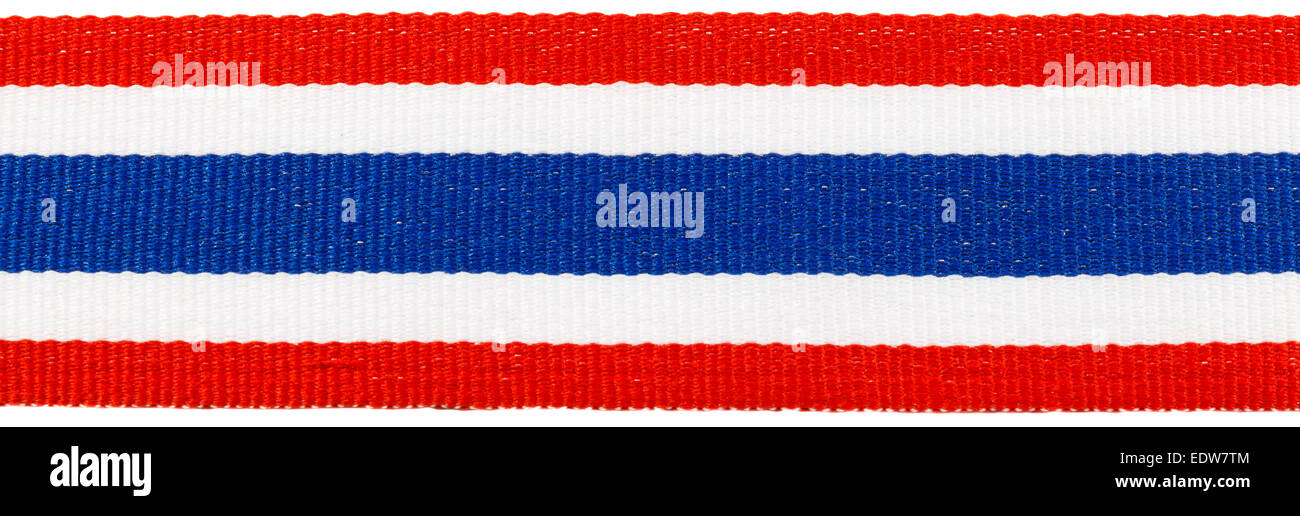 ribbon with thai flag pattern on white background(isolated Stock Photo ...
