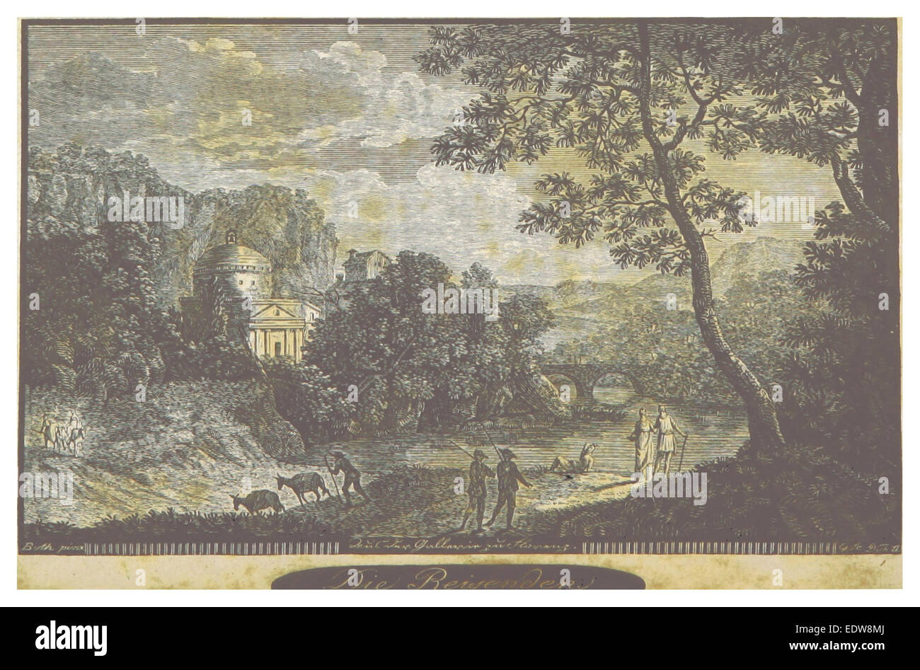 ARNDT(1804) 2.452 In der Gegend zu Florenz (Die Reisenden) Stock Photo