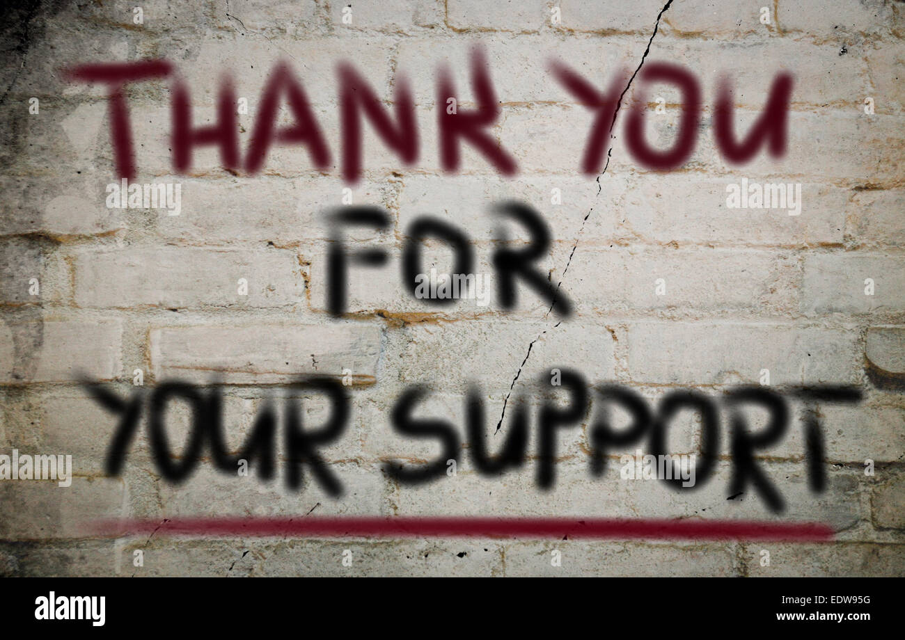 Thank You For Your Support Concept Stock Photo