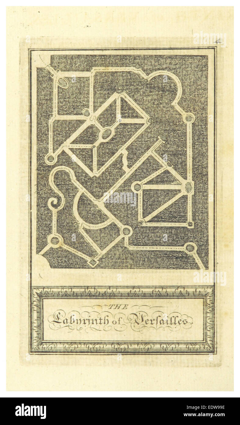 BELLAMY(1768) p234 (corrected version of the plan) THE LABYRINTH OF VERSAILLES (4) Stock Photo
