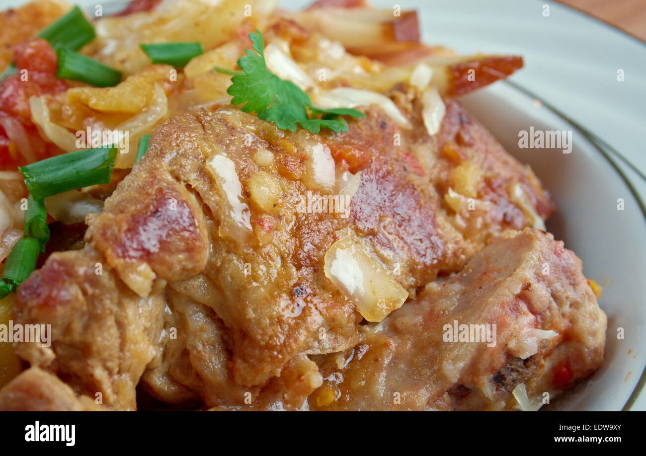 Istrian stew a stew, made sauerkraut or sour turnip, potatoes, bacon