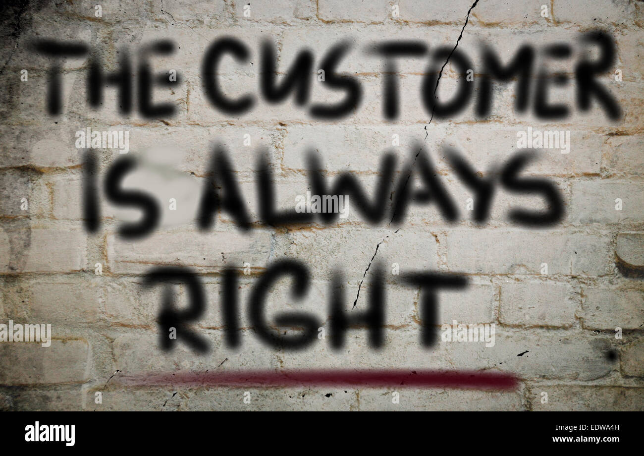 The Customer Is Always Right Concept Stock Photo Alamy