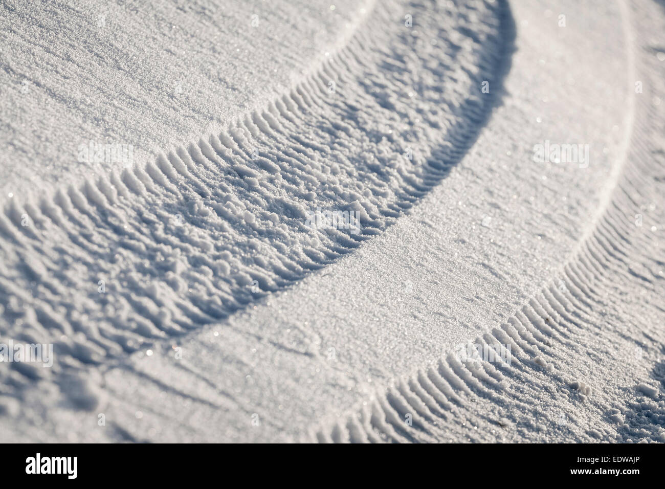 Tire tracks on the snow hi-res stock photography and images - Alamy