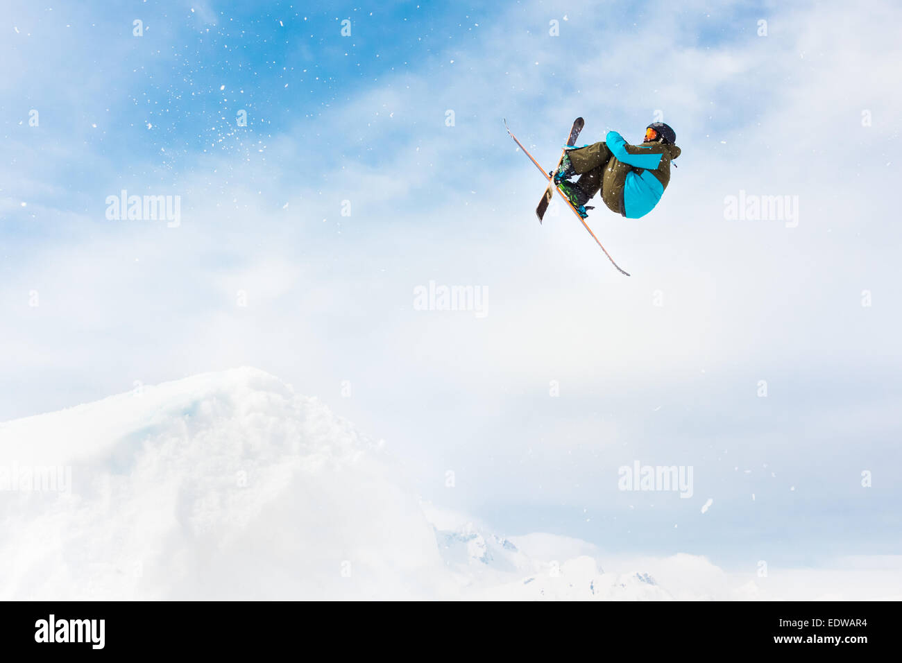 Free style skier. Stock Photo