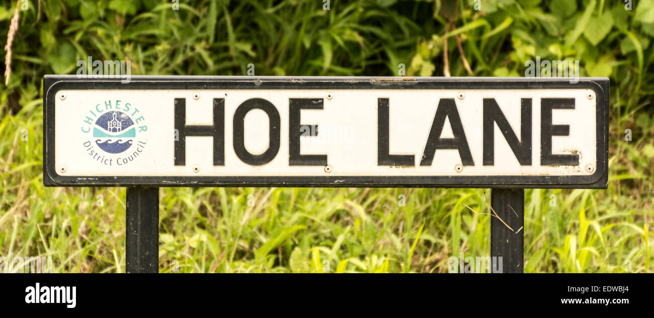 Hoe Lane - street / road name. Stock Photo