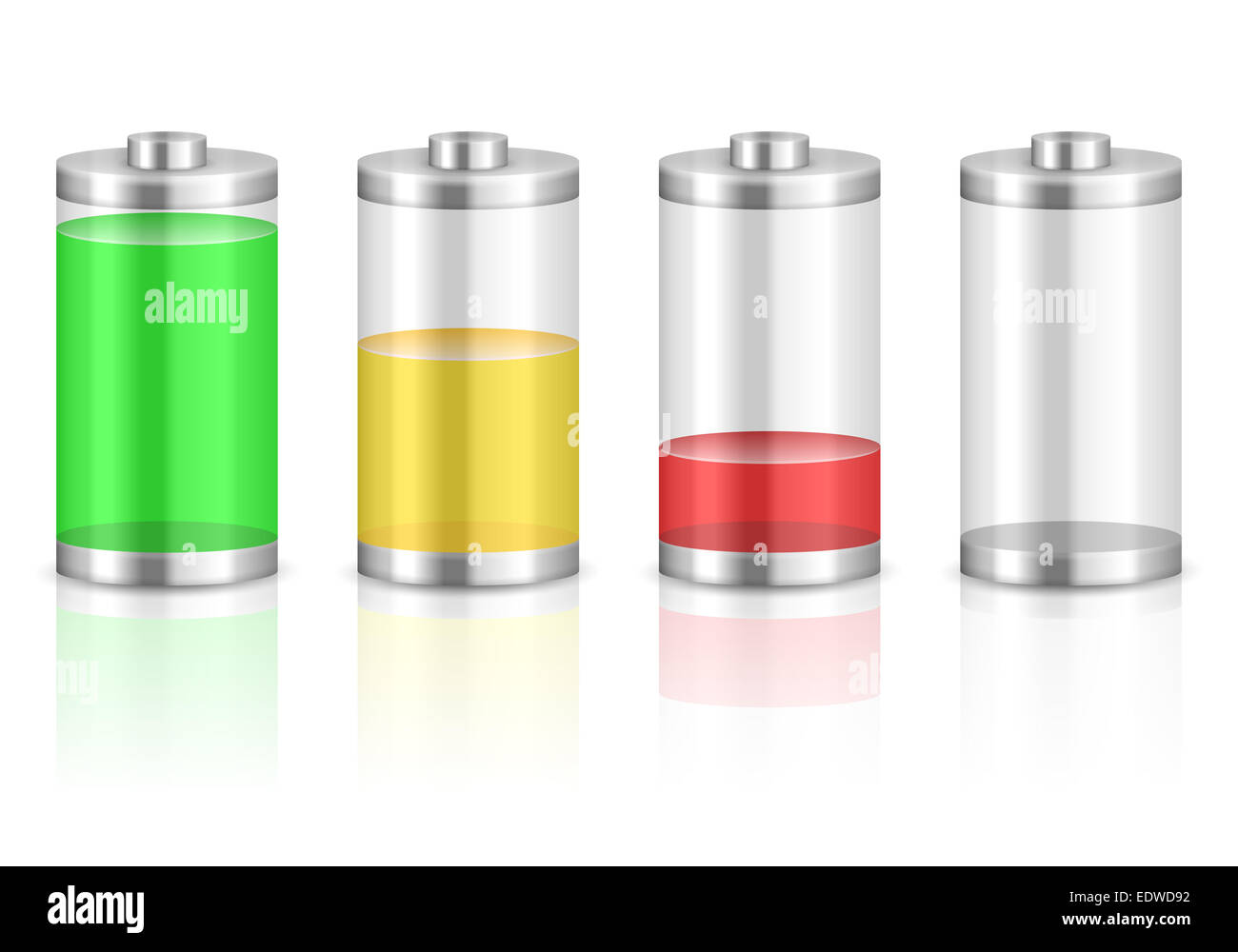 Battery with the level of charge. Vector illustration Stock Photo - Alamy