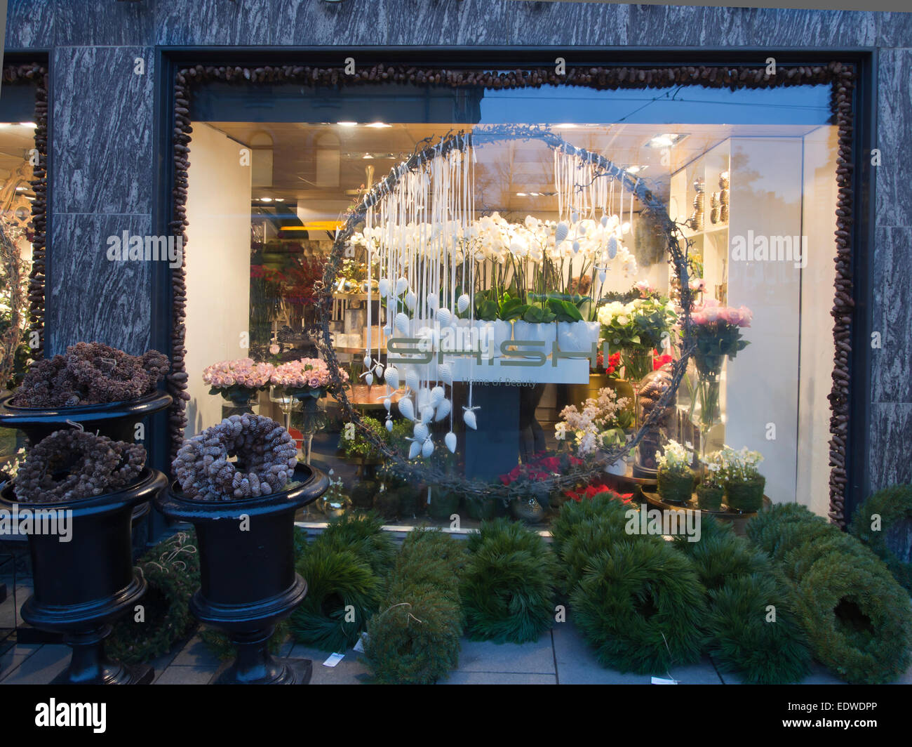 Flowers and floral decorations lighting up the winter darkness in Shish