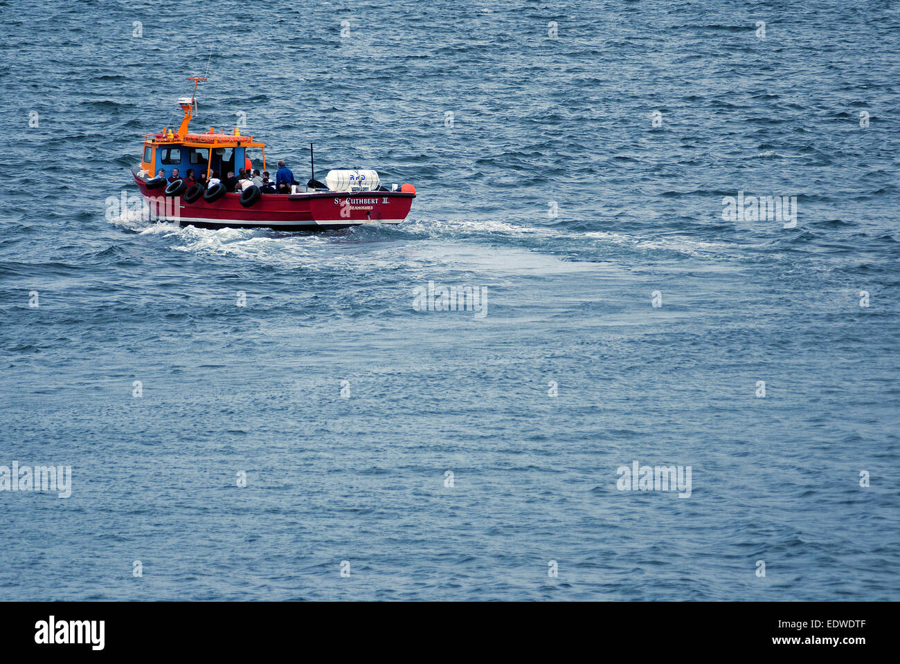 Farne Islands tourist boat, Seahouses, United Kingdom Stock Photo