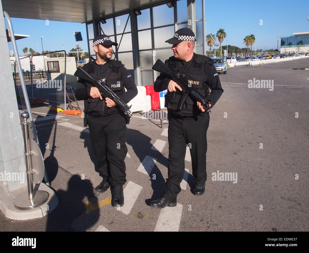Gibraltar 10th January 2015 Royal Gibraltar Police armed response